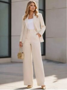 Conjunto Calça Blazer Alfaiataria Feminino Uniforme Social