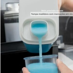 Kit 4 Dispensers Flow 1.5 Litros Branco: Organize Sua Lavanderia
