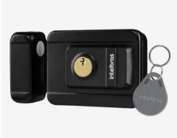 Fechadura Elétrica com Leitor RFID FX 3000 MF Preta Intelbras